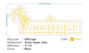 Custom Neon - SUMMERFIELD APARTMENTS HOMES - GOLDEN - 60x24inch - Delivery and Dimmer included. (Copy)