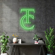 Custom Neon - TC Logo - 80x55cm -  Green - Remote dimmer and Delivery