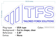 Custom Neon - TAILORED FOREX SOLUTIONS - RGB -  90cm x 38cm  - Remote dimmer and Delivery to Cyprus