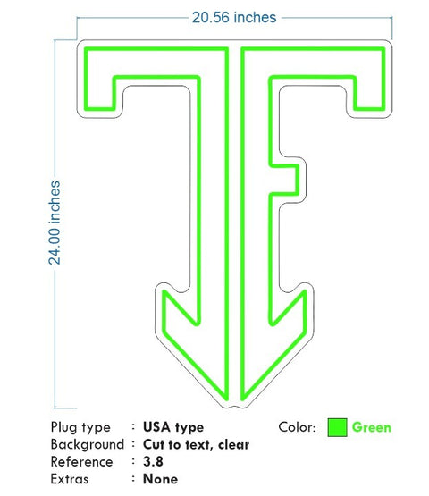 Custom Neon - Trinity_Esports_Logo -Green  24 x 20inch  - indoor Signs