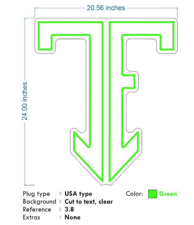 Custom Neon - Trinity_Esports_Logo -Green  24 x 20inch  - indoor Signs