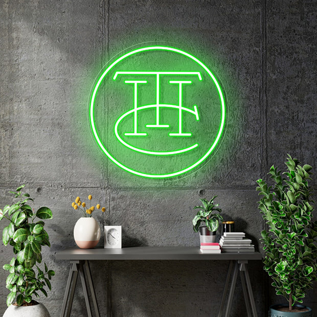 Custom Neon Logo for Emmanuel -  Green- 16*16" dimmer and delivery