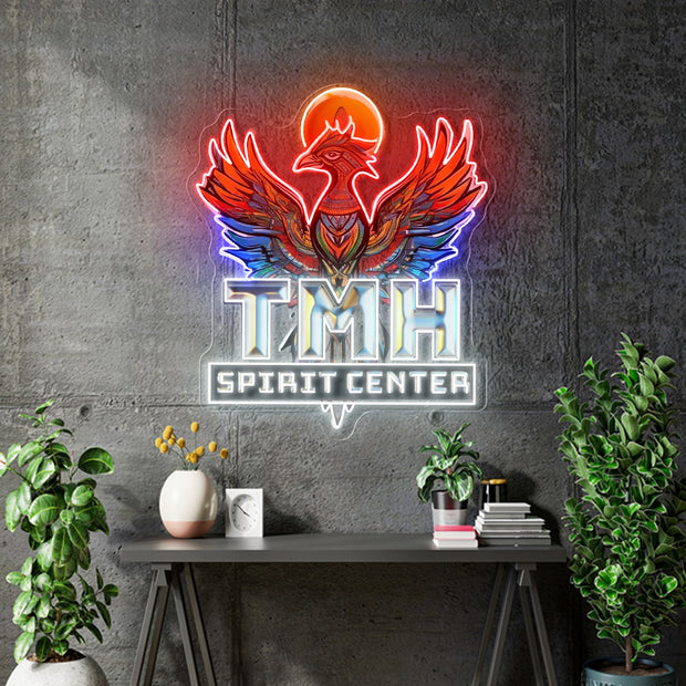 Custom Neon - TMH SPIRIT Logo - 40 x 34 inch - dimmer and delivery