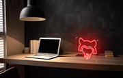 Custom Neon | Wolf of Arches -  18inch Table Top  - Red -  incl Shipping , and 2yrs Warranty