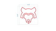 Custom Neon | Wolf of Arches -  18inch Table Top  - Red -  incl Shipping , and 2yrs Warranty