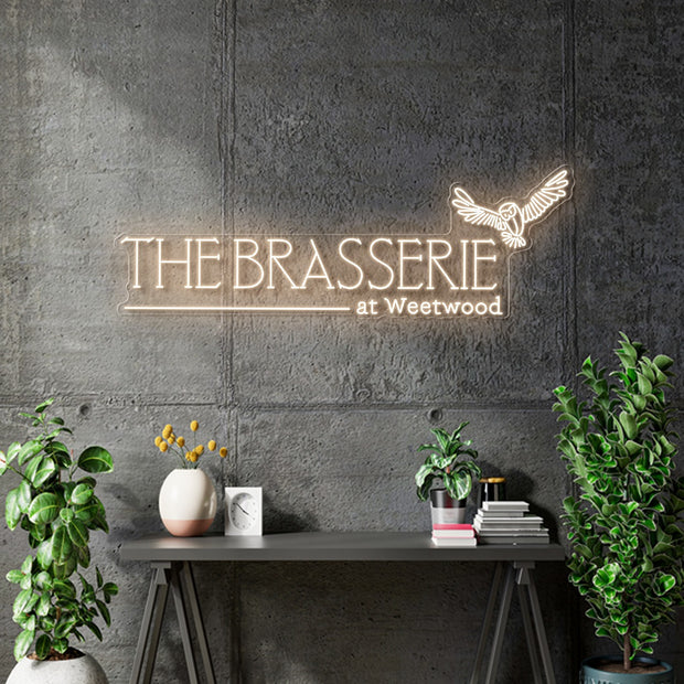 Custom neon | The_Brasserie Weetwood - Size 200cm x 66cm - Warm white -  incl Delivery, VAT and 2yrs Warranty