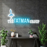 Custom Neon -  The Tatman Group - White and Light Blue - Size: 20 x 9 inch  - indoor Sign (2yrs Warranty)