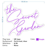 Custom neon - The Secret Garden  -Hot Pink 100 x 82cm- incl Shipping and 2yrs Warranty