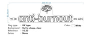 Custom Neon - The Anti Burn Out - neon sign  - White - 200x50cm  -  Remote dimmer and Delivery