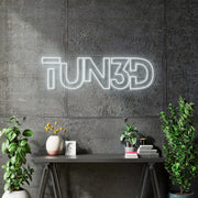 Custom Neon - TUN3D - White 130cm x 38cm  - indoor Signs