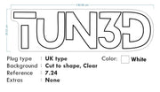 Custom Neon - TUN3D - White 130cm x 38cm  - indoor Signs
