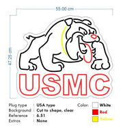 Custom Neon for Walter -  USMC  - Red Yellow and White -  21.5 x 18inch   - INDOOR  - Remote dimmer and Delivery