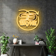 Custom Neon - Wayne 99 - Gold + UV print  - 20x18inch - indoor Signs