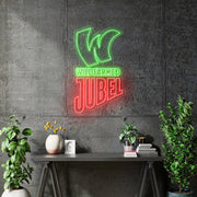 Custom Neon - WILD FARMED JUBEL - Orange and Green - 100cm x 59cm - indoor Sign (2yrs Warranty)