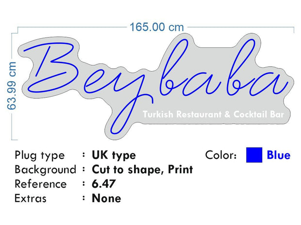 Custom neon Logos - Beybaba and Lux Lounge -  Delivery and Remote