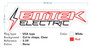 Custom Neon Logo - Emtek Electric - White and Red - 95*31cm | 37*12" (3ft) dimmer and delivery