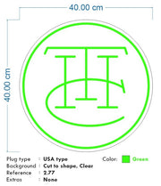 Custom Neon Logo for Emmanuel -  Green- 16*16" dimmer and delivery