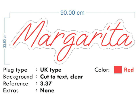 Custom Neon for Tom  - Margarita, Pepperoni, Meat Feast, Hawaiian - 90cm (3ft)  - RED neon OUTDOOR IP- dimmer and delivery