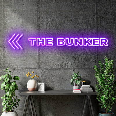 Custom Neon for Scantech Graphics  - <<<The Bunker - Purple - Delivery and Remote+ Battery