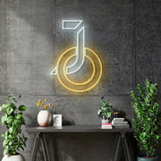 Custom Neon for Josh - JO - White and yellow - 90x66cm - Remote dimmer and Delivery