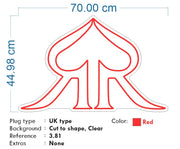 Custom Neon for Carlos - Red - 70x44cm - Remote dimmer and Delivery
