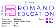 Custom Neon for Sasha Paul - Romano Education  - Pink and blue - 90x22cm - Remote dimmer and Delivery