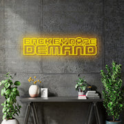 Custom Neon  -  Back By Dope Demand - size 120cm x33cm -  Yellow -  Delivery and Remote+ Battery