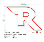 Custom Neon for Matthew- R - 60x39cm - Remote dimmer and Delivery