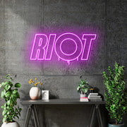 Custom Neon - RIOT - 150x76cm - RGB Multicolour  - Remote dimmer and Delivery