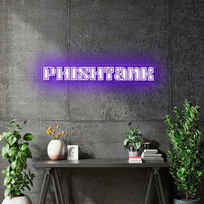 Custom Neon - Phishtank -  40inch - Purple and white print -  Delivery and Remote + FREE BATTERY