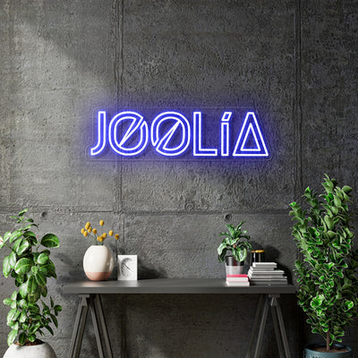 Custom Neon for Luiila - Joolia logo - Blue or Purple - 24 x6.77 inch - dimmer and delivery