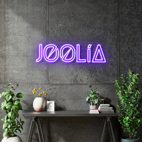 Custom Neon for Luiila - Joolia logo - Blue or Purple - 24 x6.77 inch - dimmer and delivery