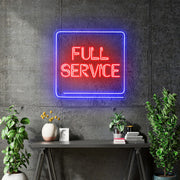 Custom Neon - Full Service - 30x30inch- Blue and Red neon -  Remote dimmer and Delivery (Copy)