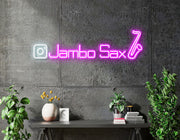 Custom Neon - Jambo Sax - White, Pink -  Remote dimmer and Delivery