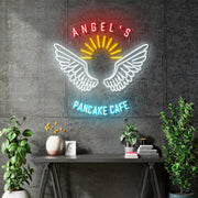 Custom Neon - Angel's Pancake Cafe - 40x35inch - dimmer and delivery