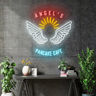 Custom Neon - Angel's Pancake Cafe - 40x35inch - dimmer and delivery