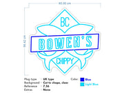 Custom Neon - Bowens Chippy - Light Blue and Blue - 60cm x 56cm - indoor Signs