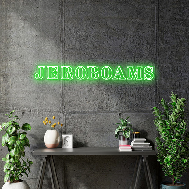 Custom Neon - Jeroboams  - Green - 200x26cm - indoor Sign