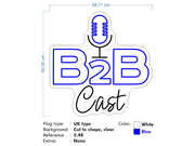 Custom Neon - B2B Cast - White and Blue - 60x58cm - indoor Signs