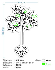 Custom Neon - Tree for Marcus - 100cm x 62cm - Delivery and Dimmer included.