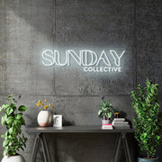 Custom neon - Sunday Collective - Cool White - 100 x 28cm  - incl Shipping and 2yrs Warranty