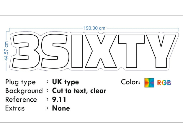 Custom Neons for Kate: GLITCH and 3SIXTY - RGB signs - RUSH PRODUCTION and FAST DELIVERY