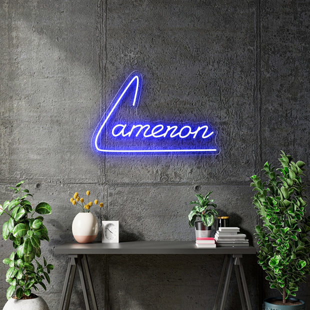 Custom Neon: Lemenon - Colour: Blue - Size: 20 x 13inch