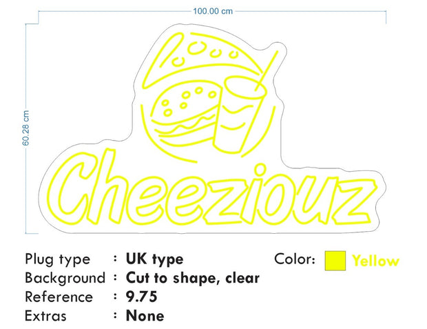 Custom neon Signs - Cheeziouz | Welcome Bristol | Abbz’ys Y’s Wl’s  - incl Shipping and 2yrs Warranty