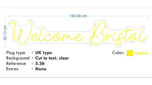 Custom neon Signs - Cheeziouz | Welcome Bristol | Abbz’ys Y’s Wl’s  - incl Shipping and 2yrs Warranty