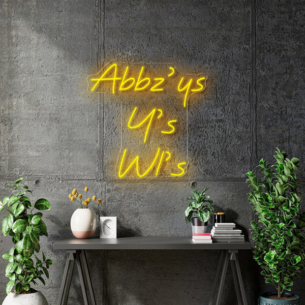 Custom neon Signs - Cheeziouz | Welcome Bristol | Abbz’ys Y’s Wl’s  - incl Shipping and 2yrs Warranty