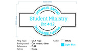 Custom Neon - Immanuel Online  - White and Light Blue - 36inch x 20inch  -  Remote dimmer and Delivery