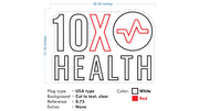Custom Neon -  10X Health Systems  - White and Red -30inch x 21inch  - indoor Signs
