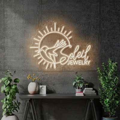 Custom Neon - Soleil Jewellery  -WARM WHITE  -Size: 32 or 24inch   - Remote dimmer and Delivery