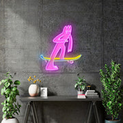 Custom Neon Logo for Vlad - Pink, yellow and Light blue - 80 x 69cm  - indoor Sign